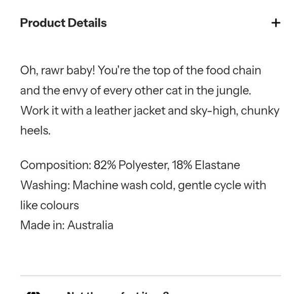 Blackmilk Tiger Stripes Short Shorts XL - Picture 5 of 5